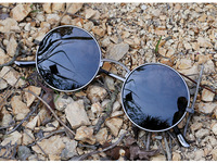 round box punk rock glasses polarized Active Sports Polarized Sunglasses wind restoring ancient ways Literary youth