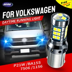 2pcs Car LED Daytime Running Light Blubs No Error For Volkswagen VW Caravelle T5 Transporter Multivan Ransporter Jetta Polo 6R