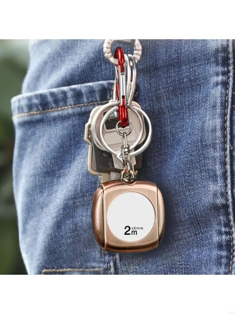 Metric Ruler Flexible Measuring Tape Keychain Locking Tape Measure 6.5ft