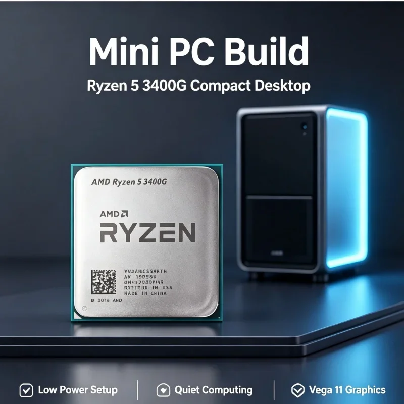 Ryzen 5 3400G Processor Integrated Vega 11 Graphics 3.7GHz Base 4.2GHz Boost Socket AM4 Tray No cooler