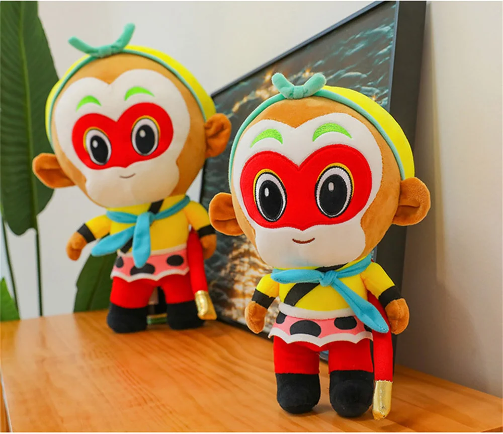 Cartoon Monkey King Doll Cute and Mischievous Representing the Monkey King From the Classic Story Journey to the West Soft Plush