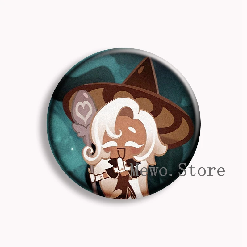 Hot Game Cookie\'s Character Anime Soft Button Pin Ginger Brave Latte Espresso Green Tea Mousse Cookie Brooch Badge Kids Gifts