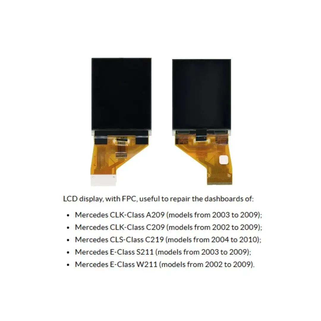 

LCD Display for Mercedes E-Class, CLK-Class and CLS-Class Instrument Clusters