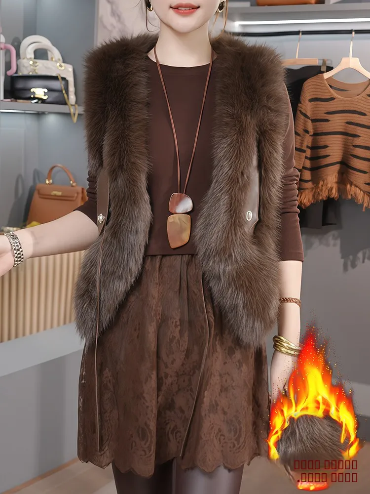 

Женский утепленный жилет на флисовой подкладке, новинка 2025 года, зимняя хлопковая куртка с V-образным вырезом и одной пуговицей, короткий рукав.