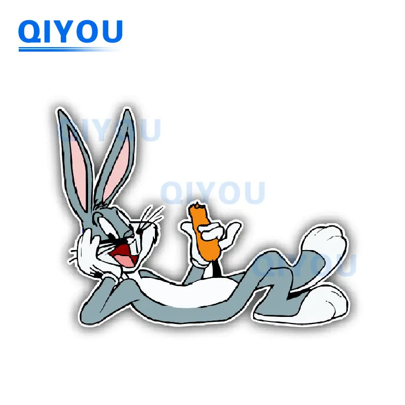 Creative Decoration  Rabbit Road Runner Car Sticker Suitable for Car Fuel Tank Cap Laptop Die-cut Reflective PVC Decal