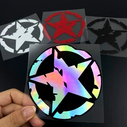 1PC Five-pointed Star Motorcycle Stickers Waterproof Motorbike Fuel Tank Fender Helmet Fairing Decor Motocross Logo Vinyl Decals