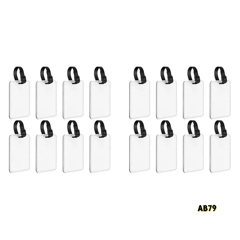 

16Pcs Sublimation Luggage Tags Name Tag Blank Suitcase Tags Heat Transfer Bag Tags Business ID Card Holder