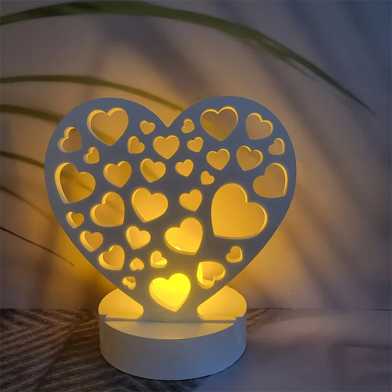 Porowate Love Heart Insert Silicone Mold DIY Love Shape Ornament Decoration Resin Mold Valentine's Day Couple Gift Home Decoration