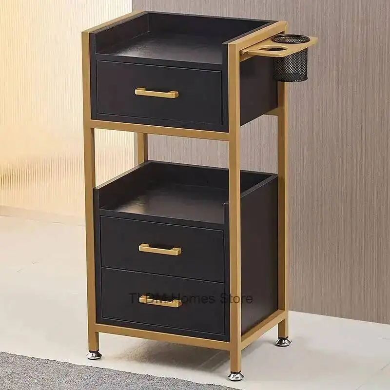 عربات الأثاث المهنية صالون صالون عربة المتداول عربة التجميل صالون تجاري تخزين فائدة أدراج محمولة #5