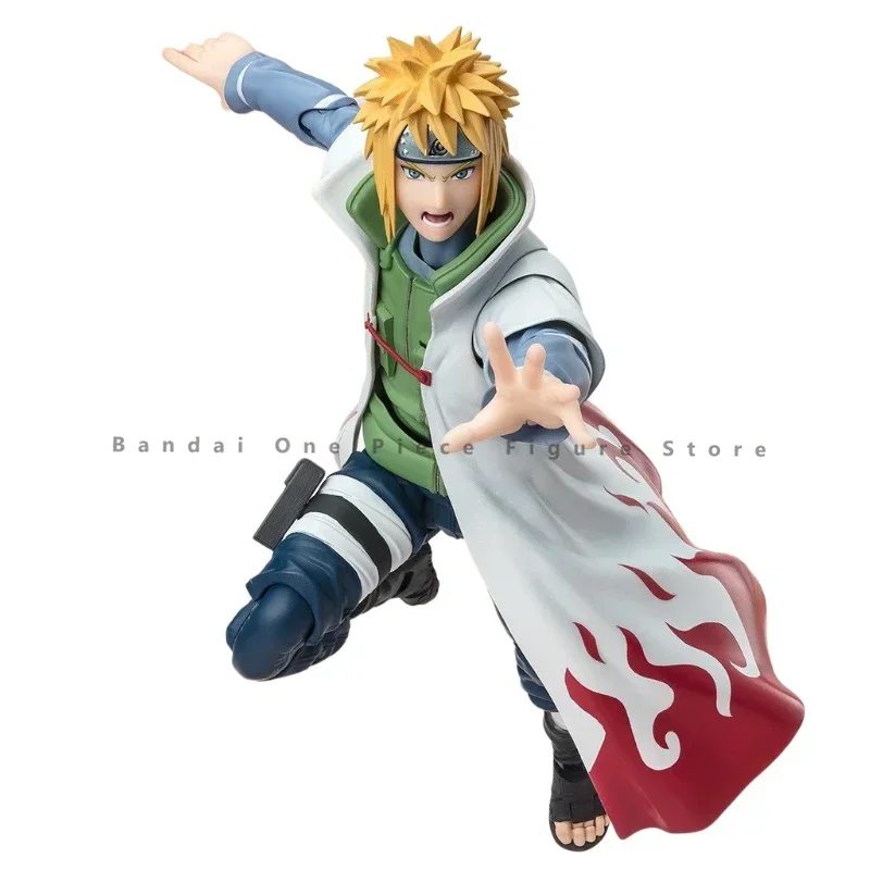 In Stock Original Bandai SHF Naruto Namikaze Minato Action Figure Animation Toy Gift Model Collector Anime Hobby Genuine