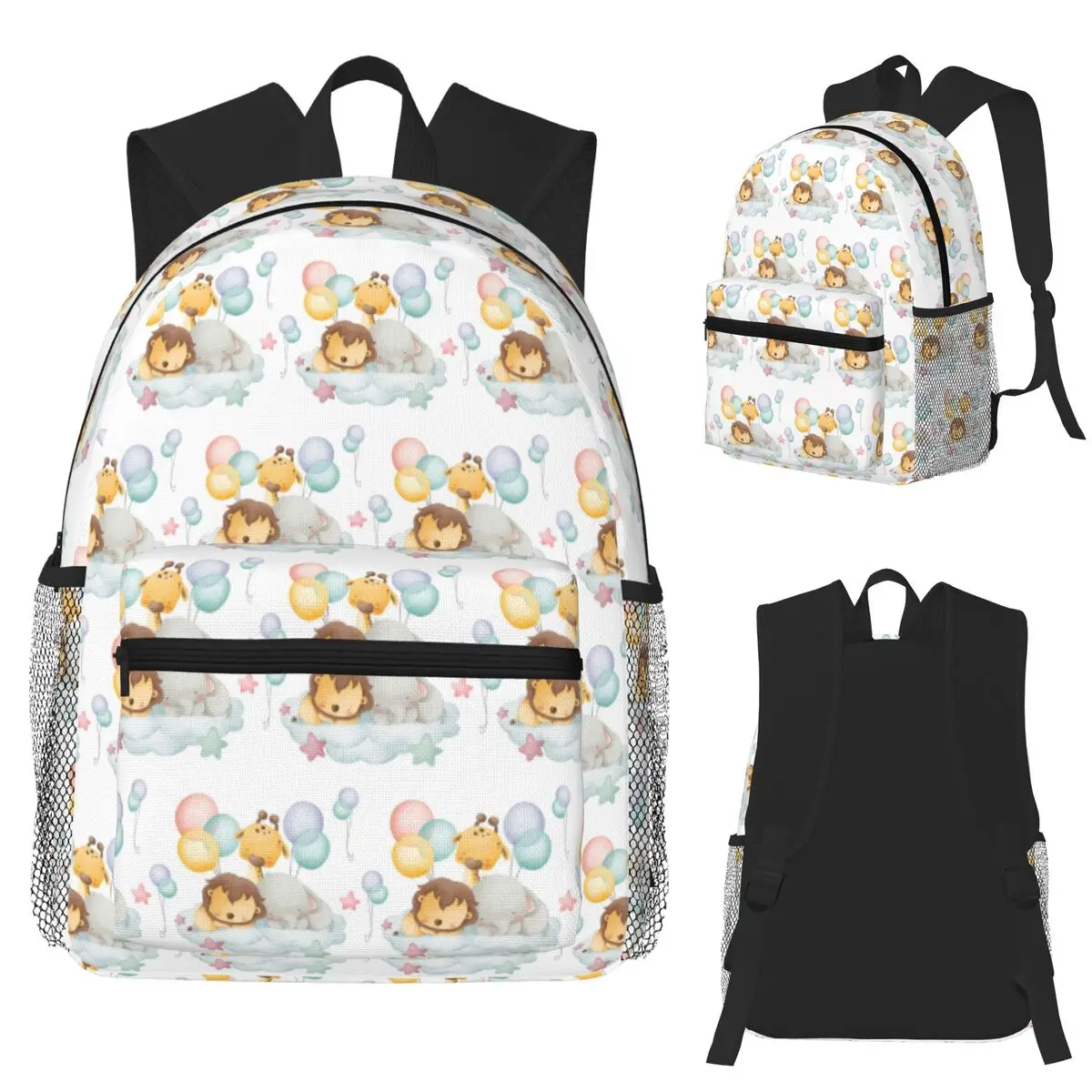 

Dreamy Animals Resting On The Moon Student Backpack School Bag Hiking Travel Daypack for Boys Girl Fashion Bookbag Shoulder Bags