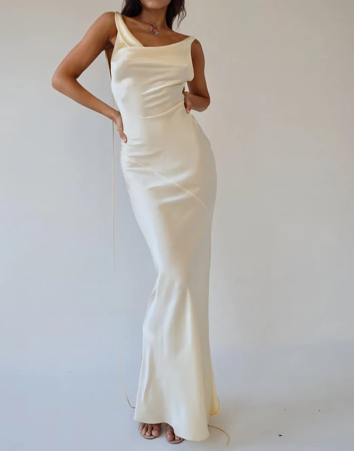 

Платье цвета шампанского на шнуровке с открытой спиной, женское летнее платье без рукавов с v-образным вырезом, элегантное облегающее платье с высокой талией, женская одежда