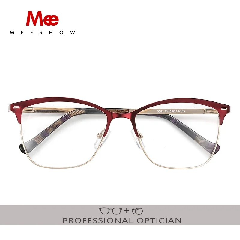 Meeshow Prescription Glasses Cat Eyes  women's glasses High Quality Lady Eyeglasses Myopa Progressive Customize 5061