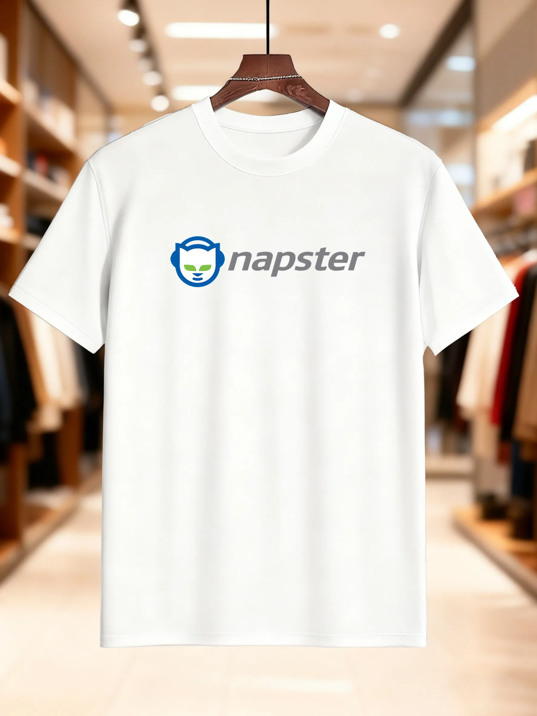 Nowa Kolekcja Moda Napster Heavyweight Gorąca Wyprzedaż Vintage Śmieszna Modna Koszulka Męska