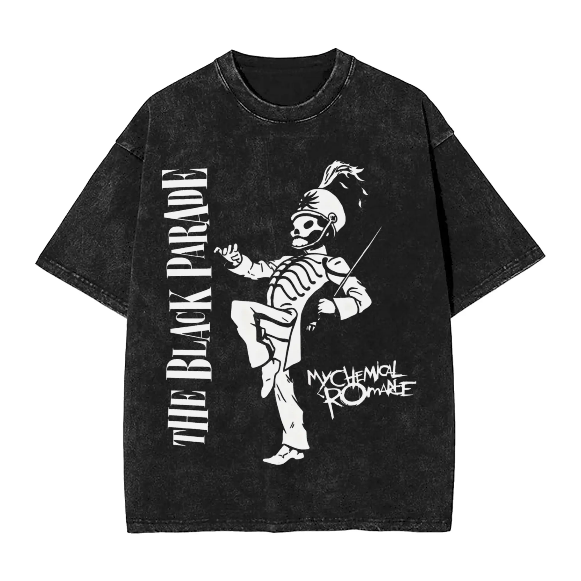 The Black Parade 2026 Music My Chemical Romance mcr Washed T Shirt Streetwear Hip Hop Vintage T-Shirt  Tee Shirt Men Women