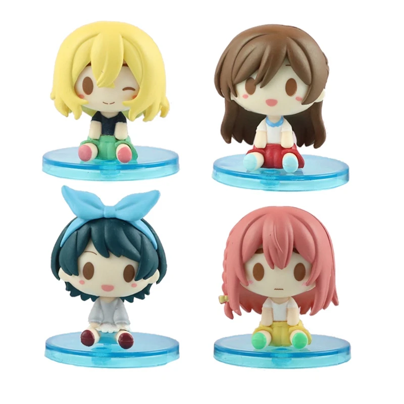 4Pcs/Set 5.5CM Anime Rental Girlfriend Figure Q Version Of Sitting Posture Model Dolls Toy Gift Collect Boxed desktop Ornament