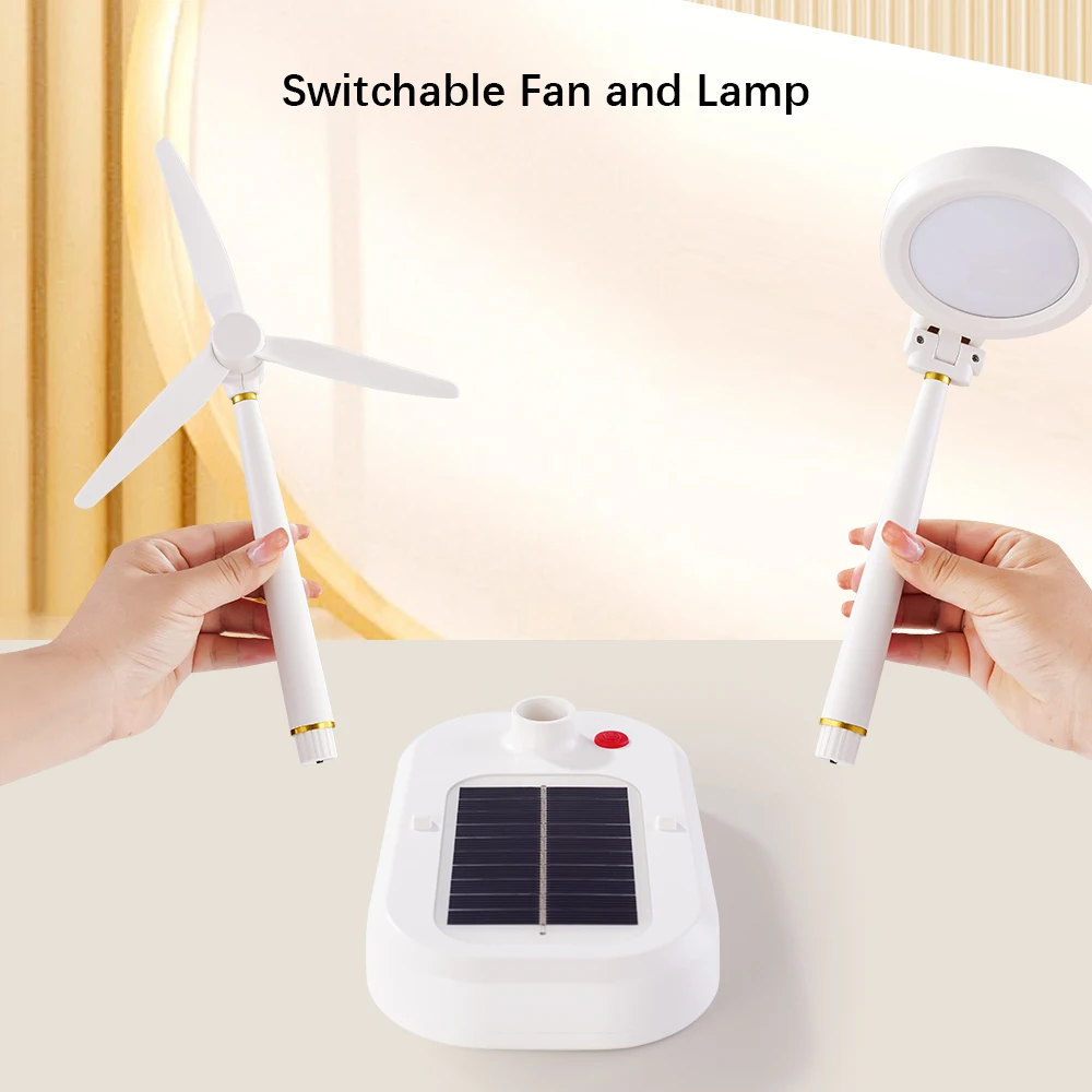 Imagem -06 - Multi-function Led Table Light Luzes do Ventilador Solar Camping Lamp Uso Doméstico Sala de Estudo Camping Home Decor em 1