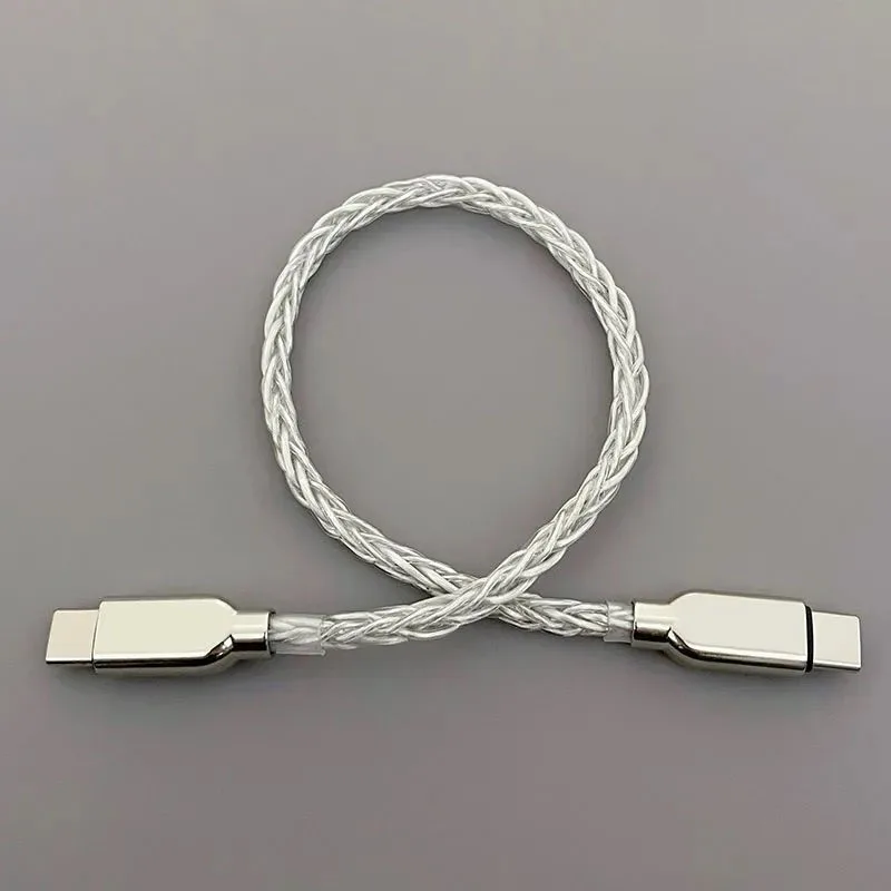 

0.2m Super Fast Charging 120W 6A Type C Cable Single Crystal Copper Zinc Alloy Short Data Cable For i17 Huawei Xiaomi Android