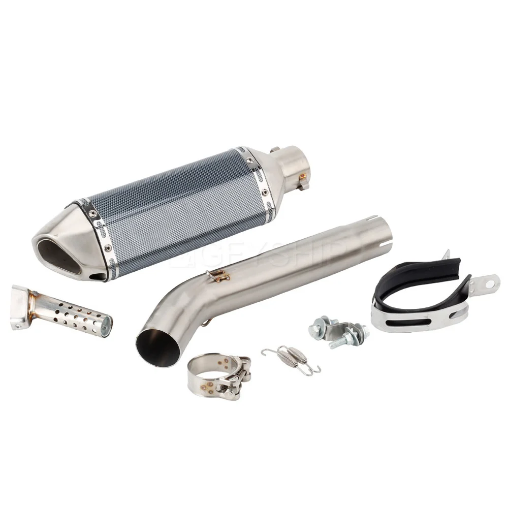 Voor Yamaha Yzf600r Thundercat 1995-2007 Fzr600r Genesis 1994-1996 Escape Slip-On Motorfiets Uitlaatdemper Met Mid Link Pipe
