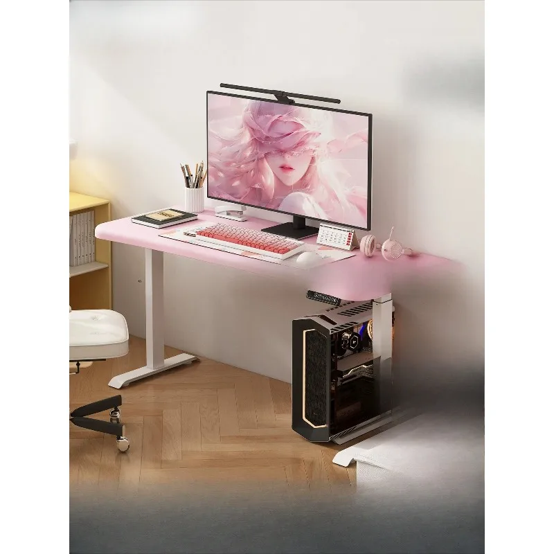 Adjust smart electric lift desk home computer desk standing smart e-sports table pink Z