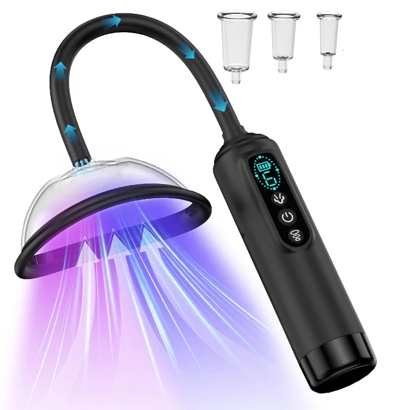 LCD Pussy Pump Nipple Sucker Vibrator 6 Suck Modes Automatic Vacuum Clitoral Stimulation Breast Sex Toy for Women 18+ - view 4