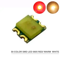 SMD0605 4000pcs SMD LED 0605 Bi-Color Red/Warm White LEDs Model train railway modeling