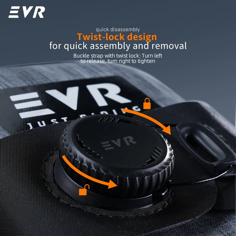 EVR Riding Tail Bag 0.5L Knob Lock Rear Saddle Bag Waterproof Road Bike Mountain Bike Bag Self-locking Bag Riding Equipment