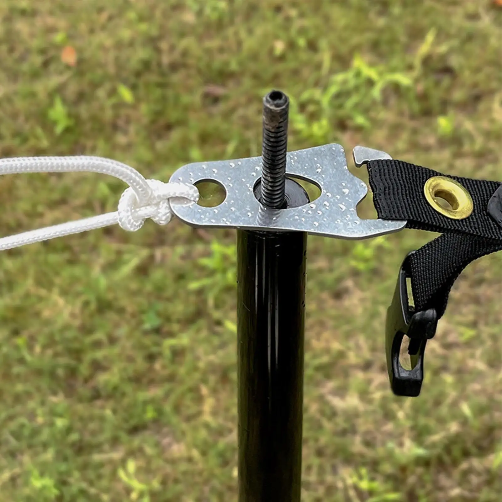 Zeltleine-Spanner mit Karabinerhaken aus Edelstahl, Seilspanner für Camping, Zelt und Regenschirm