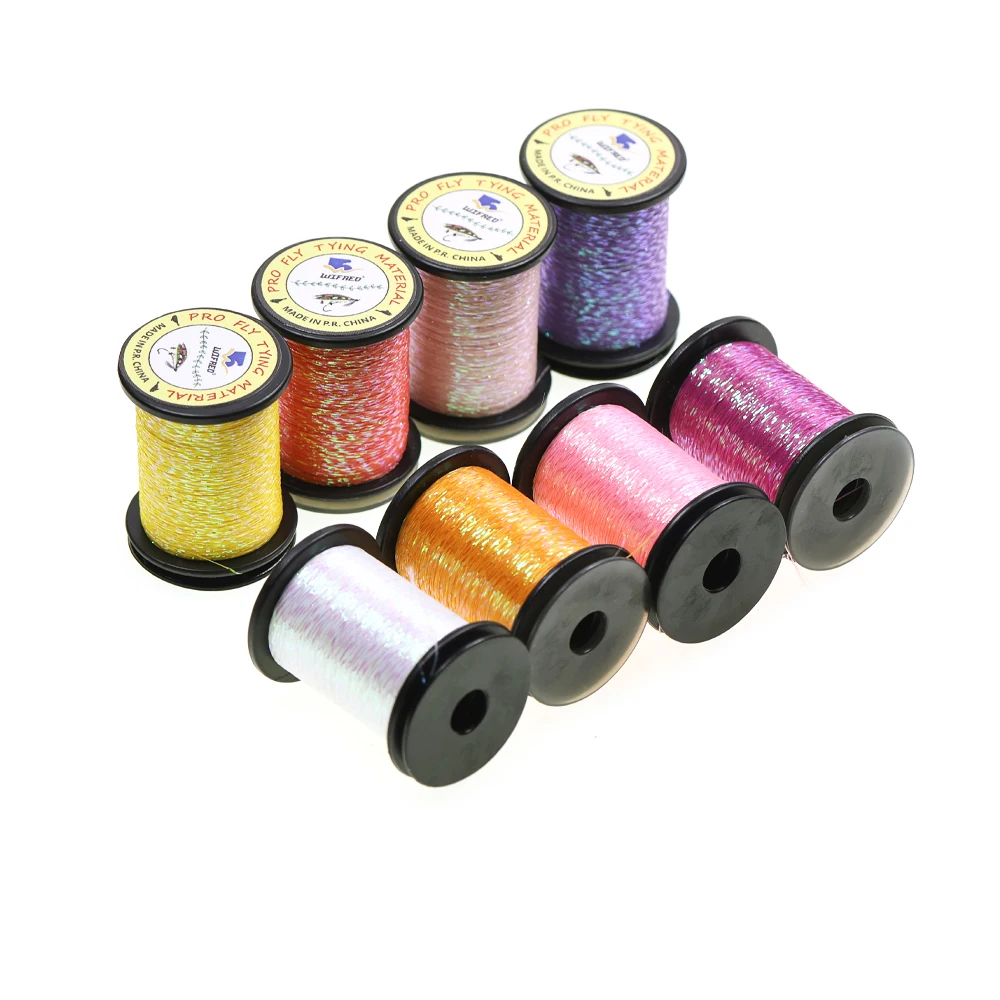 2er-/4er-Pack 50M Glitzer-Nymphen-Tinsel, glitzernder Metallfaden zum Fliegenbinden für Buzzer-Nymphen, Trocken-/Nassfliegen, Forellenangelköder – Detail 7