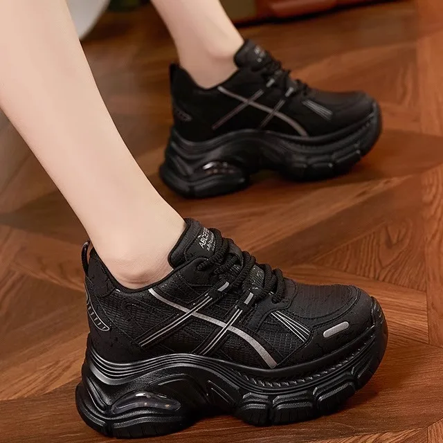 

Casual Fashion Leather Thick Bottom Dad Shoes for Women New Style Small Size Versatile Leisure Sports Shoes Comfortable All S...