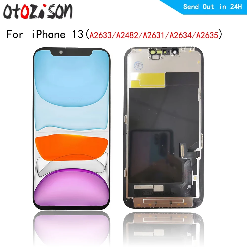 iphone13用oled-lcd、iphone-13（2021）a2633-a2482-a2631-a2634-a2635用lcdディスプレイタッチパネルスクリーンデジタイザーアセンブリ