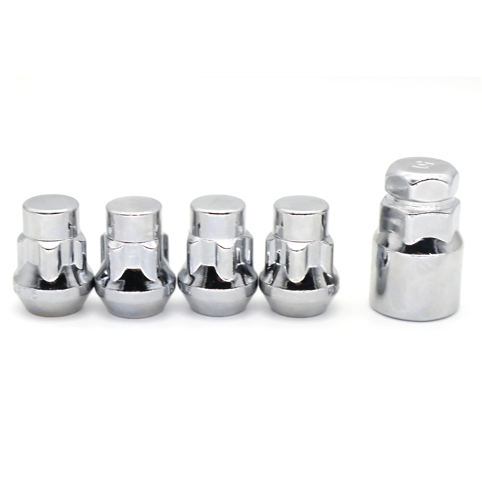 

4X M12 X 1.5 Car Locking Wheel Nuts Tapered Seat & 1pc Key For Ford B-Max C-Max Transit Courier Fiesta 1971-2023 Car Accessories