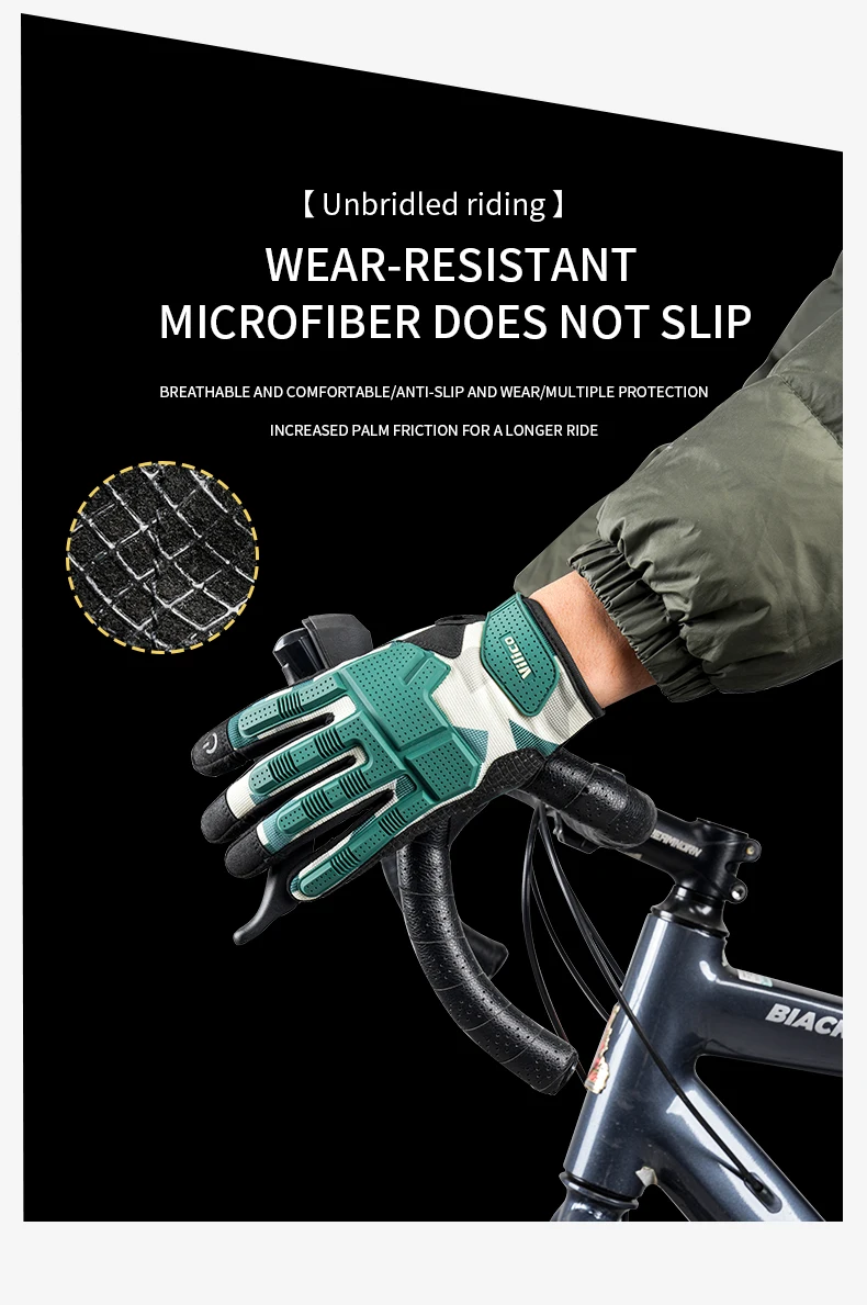 Kyncilor Outdoor Professional Motorcycle Shock Absorption Anti Slip Wear-resistant Sensitive Touch Screen Riding Gloves