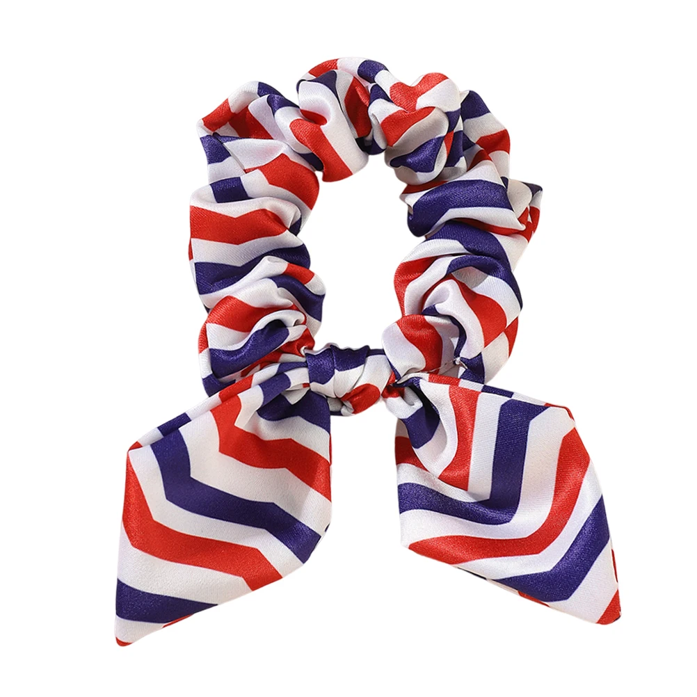 

Independence Day Elastic Hair Scrunchies Stripe Pattern Hair Ties Girls Ponytail Holders Scrunchie Scrunchie Ponytail Holders