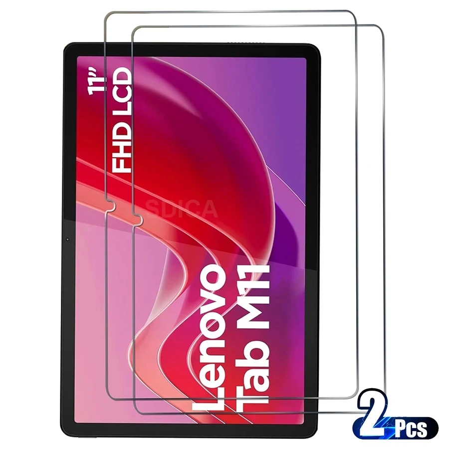 

2PCS For Lenovo Tab M11 2024 11 Inch Tempered Glass Screen Protector TB-330FU TB-331FC Tablet HD Anti-Scratch Protective Film