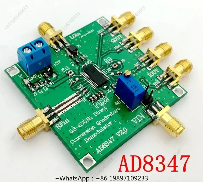 AD8347 Down Conversion Broadband Orthogonal Demodulator 800MHz~2 7GHz IQ Demodulator RF