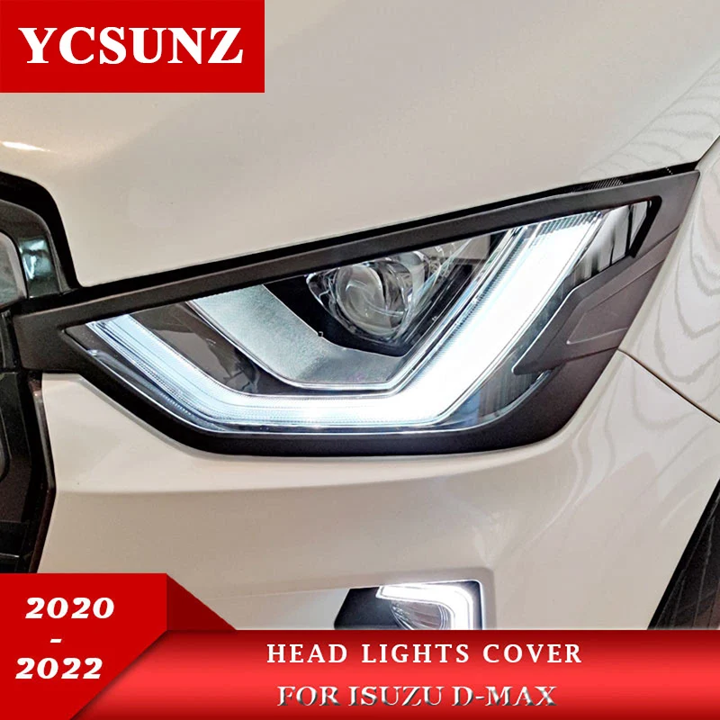 

ABS Head Light Cover For ISUZU DMAX D-MAX V-cross 2020 2021 2022 2023 Double Cabin Car Accessories Ycsunz
