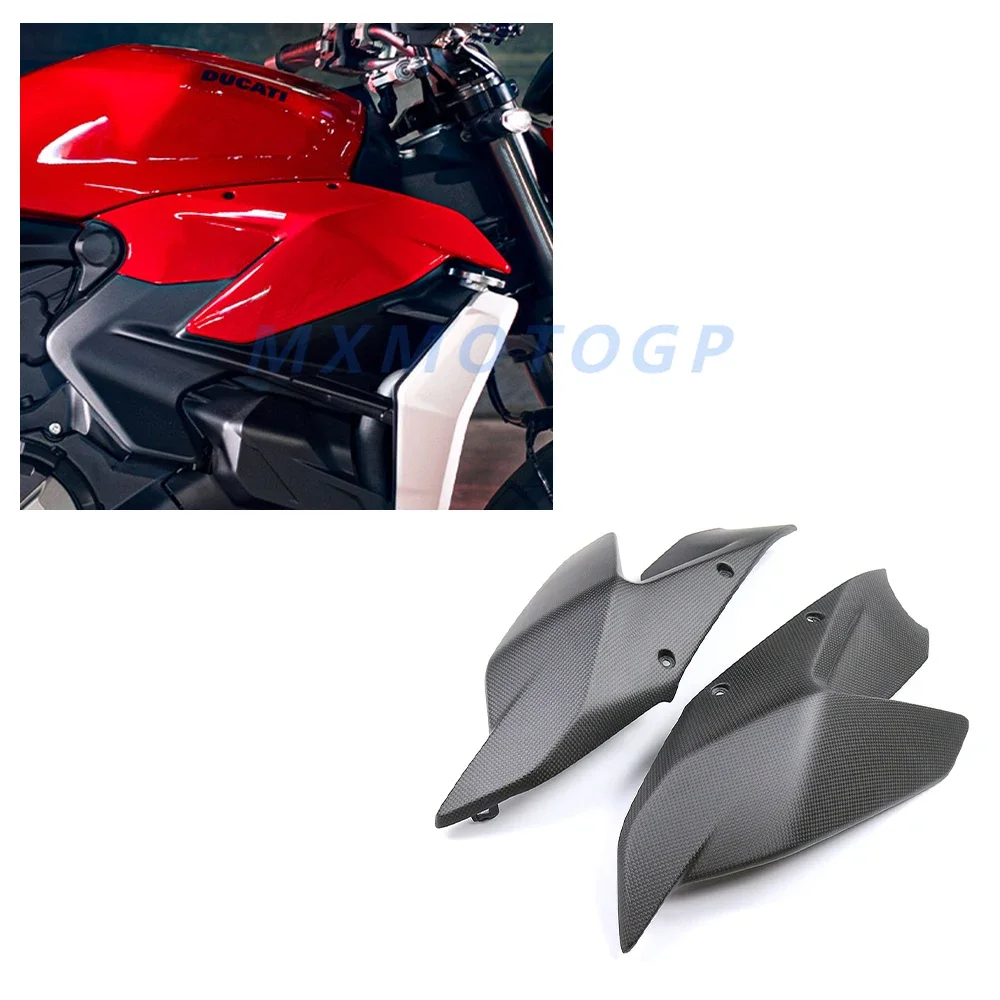 For Ducati Streetfighter V2 2021 2022 100% 3K Carbon Fiber Side Panels Fairing Motorcycle Accessories