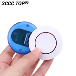 DC6V 433Mhz Wireless Remote Control 1 Button Round Remote Control SOS 101 Switch Feel Free To Paste EV1527 Chip Learning Type