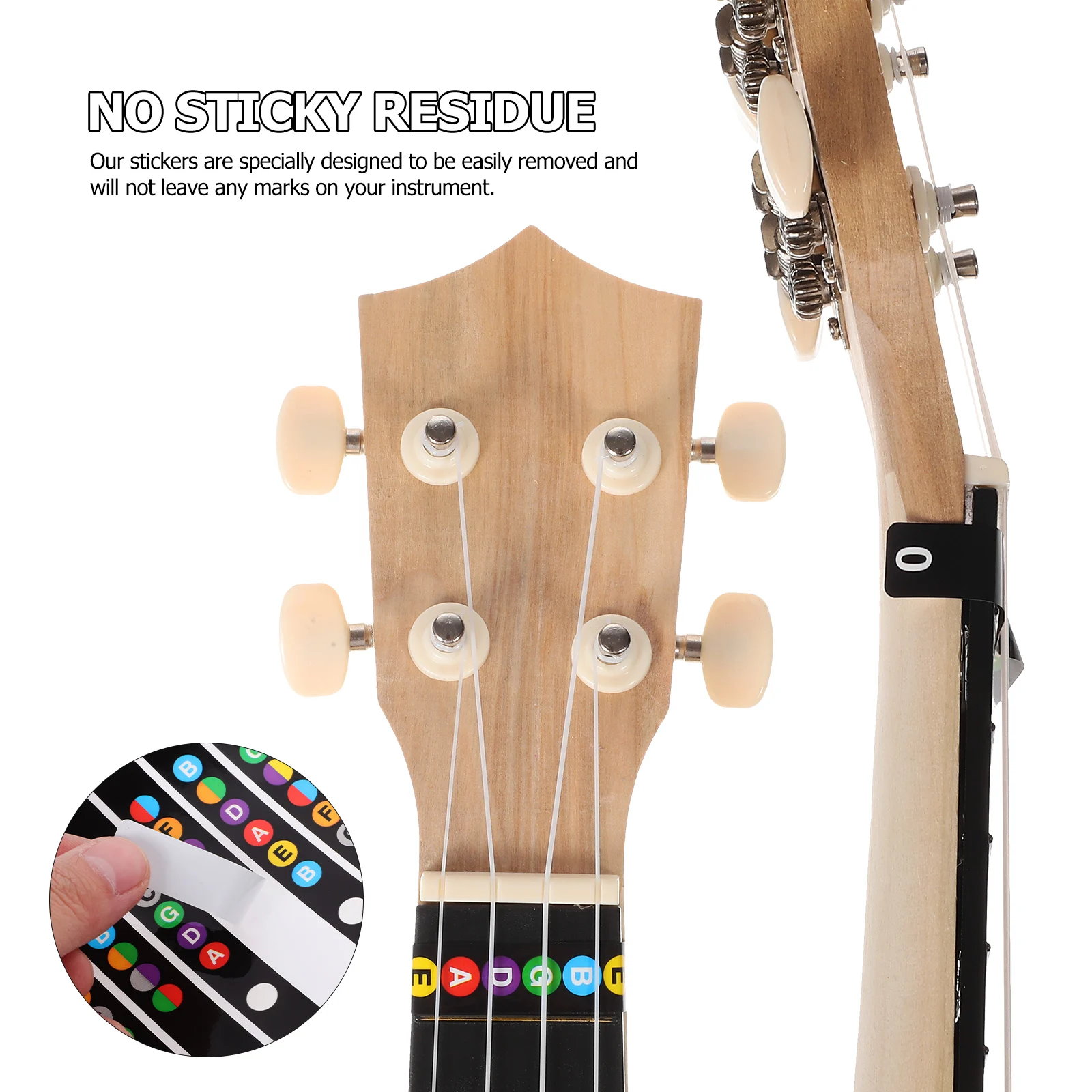 

3Pcs Ukulele Guitar Note Stickers Scale Labels Practice Fretboard Accessories Finger Guide Musical Alphabet Learning Decals Easy