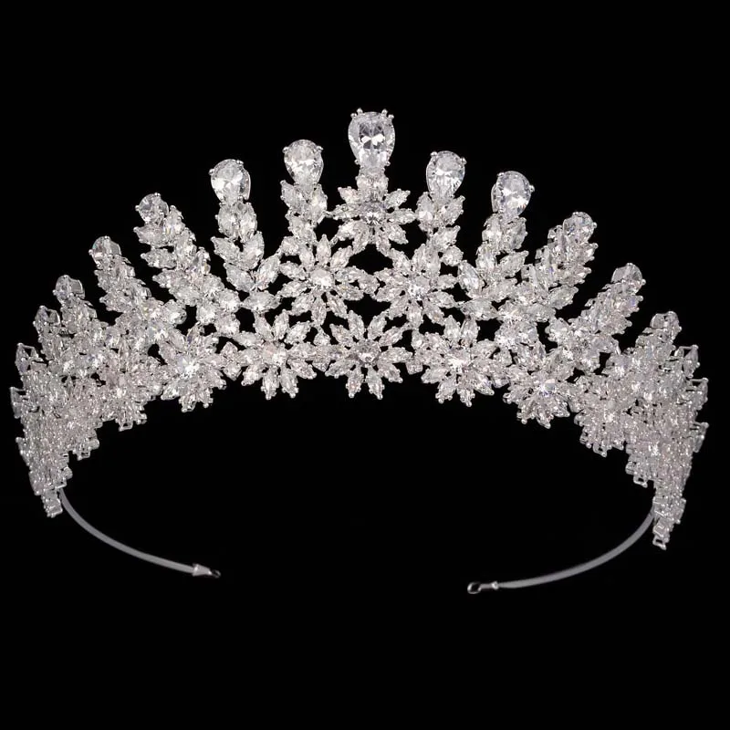 hadiyana princesa romantica tiara coroa cor prata e ouro acessorios para casamento presentes de aniversario princesa bc6019 01