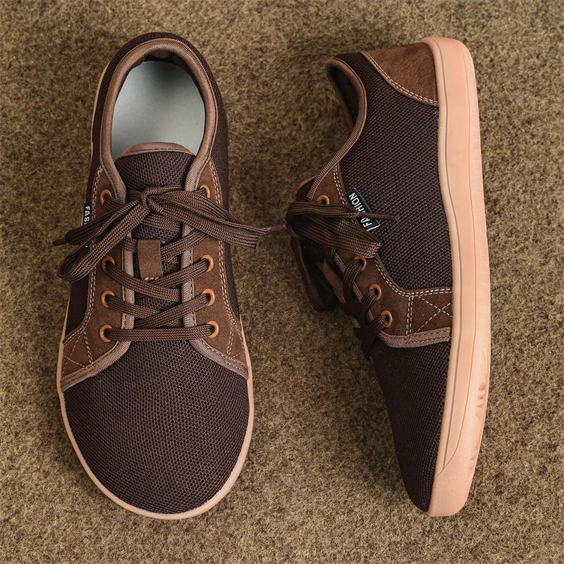 

Men Shoes Breathable Mesh Barefoot Casual Sneakers Men's Wide Toe Zero Drop Walking Shoes Non-slip Outdoor Trail Running Sneaker