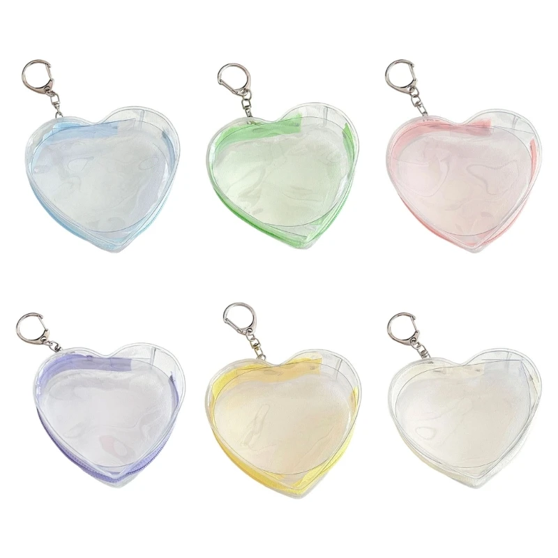 H3CB Clear Figure Display Bag with Keychain Doll Storage Bag Dustproof Collectibles Display Case for Backpack Handbag Decoration