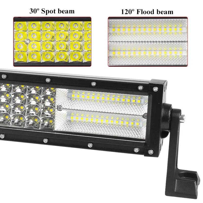 Offroad 4 Rows Barra Spot Light Bar 4x4 Lightbar Car LED Spotlight Roof Head Lamp for Cruiser Raptro Truck SUV Ford Ranger 4WD