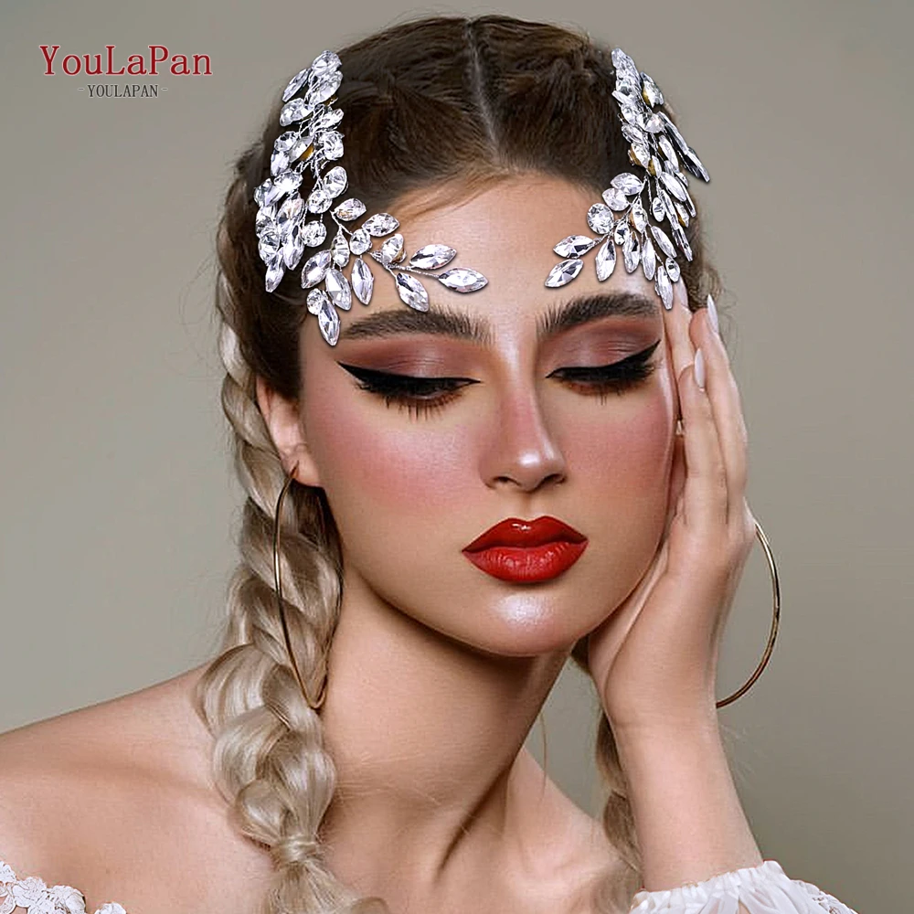 

YouLaPan Rhinestone Hair Clips Elegant Women Hairpins Sets Bride Headpieces Wedding Headband Hair Accessories Tiara HP822