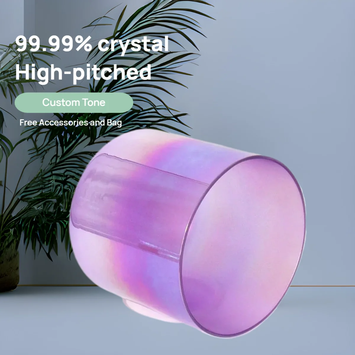 

Handcrafted Alchemy Crystal Singing Bowl for Sound Healing Custom Size & Tone Vibrational Therapy Instrument