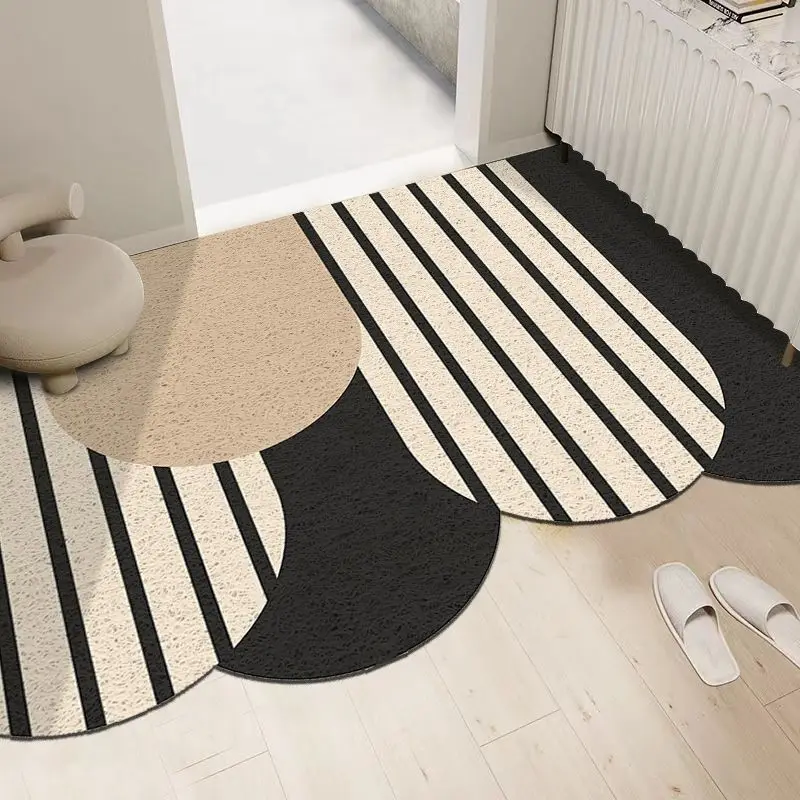 Minimalist Silk Ring Floor Mat for Entrance Dirt Resistant and Wear-resistant Floor Mat PVC for Entrance Floor Mat