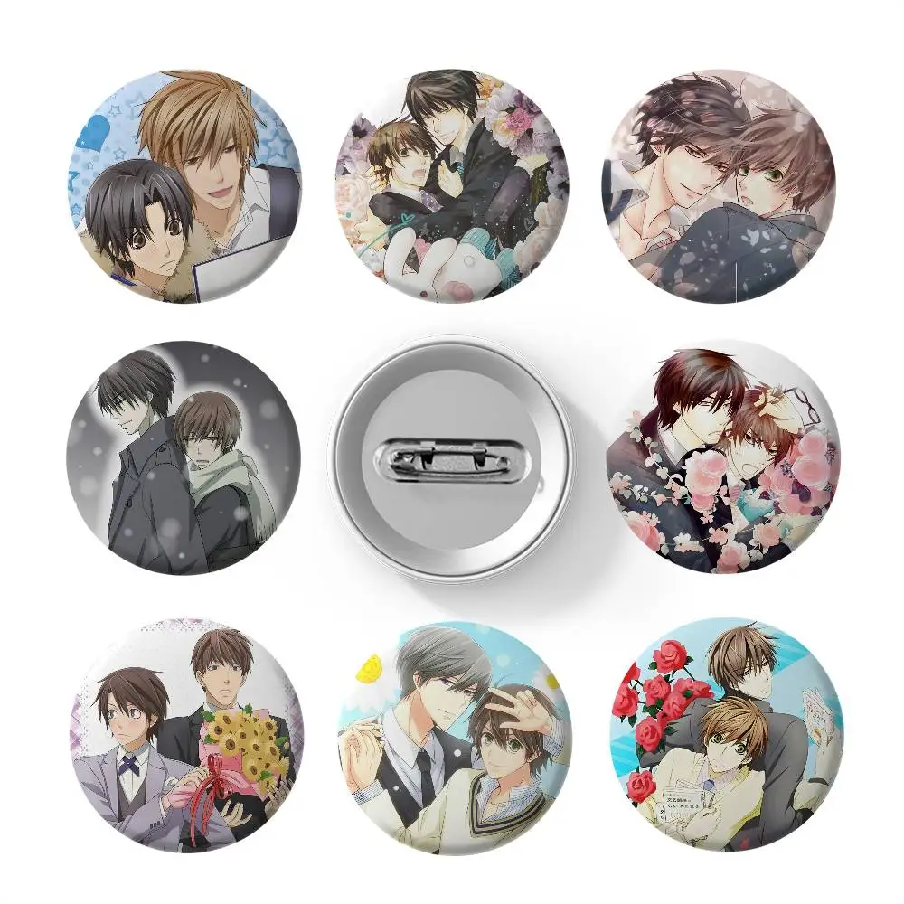 Insignias de Anime S-Sekaiichi Hatsukoi, broches redondos exquisitos, pines creativos para ropa, sombrero, mochila, accesorios de regalo