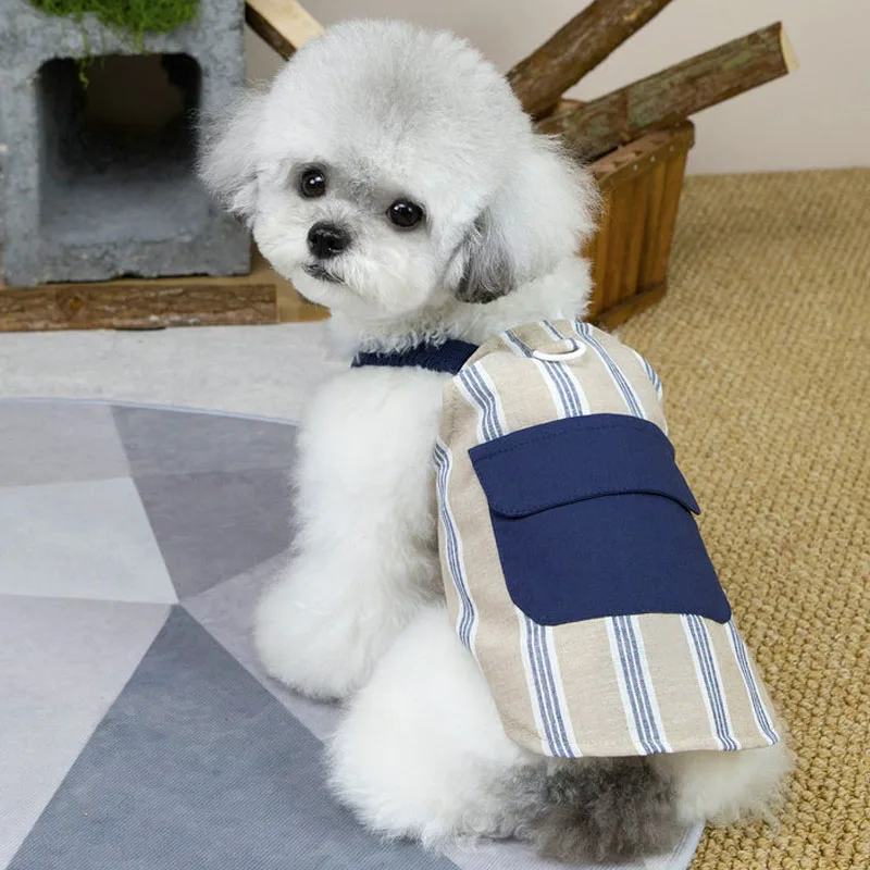 Ropa de malla verano a rayas para perros pequeños y medianos Chihuahua - imagen 3