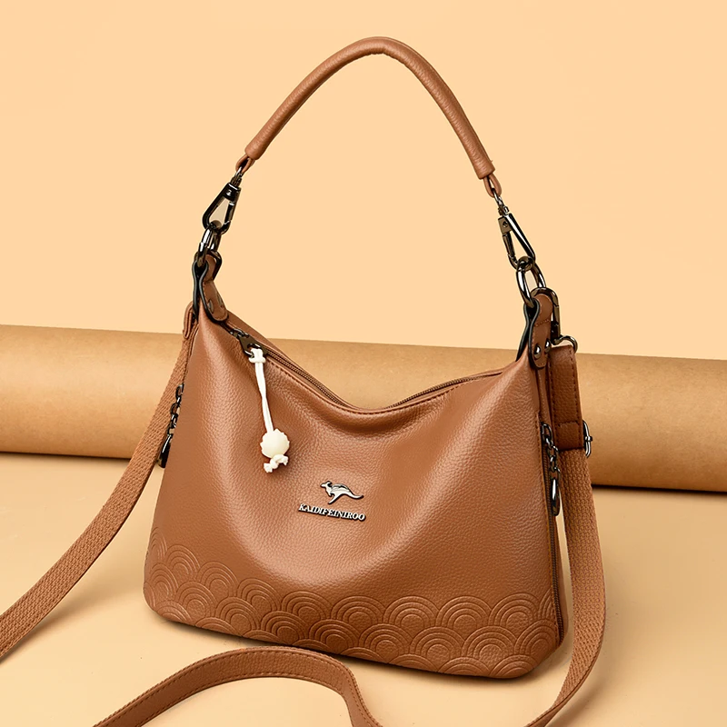 High Quality Soft Leather Shoulder Crossbody Bag for Women 2024 Luxury Handbag Women Bag Designer Casual Tote Handbag Sac A Main